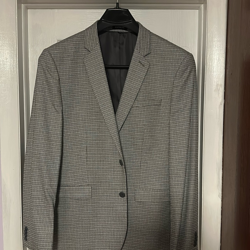 Grey checkered suit